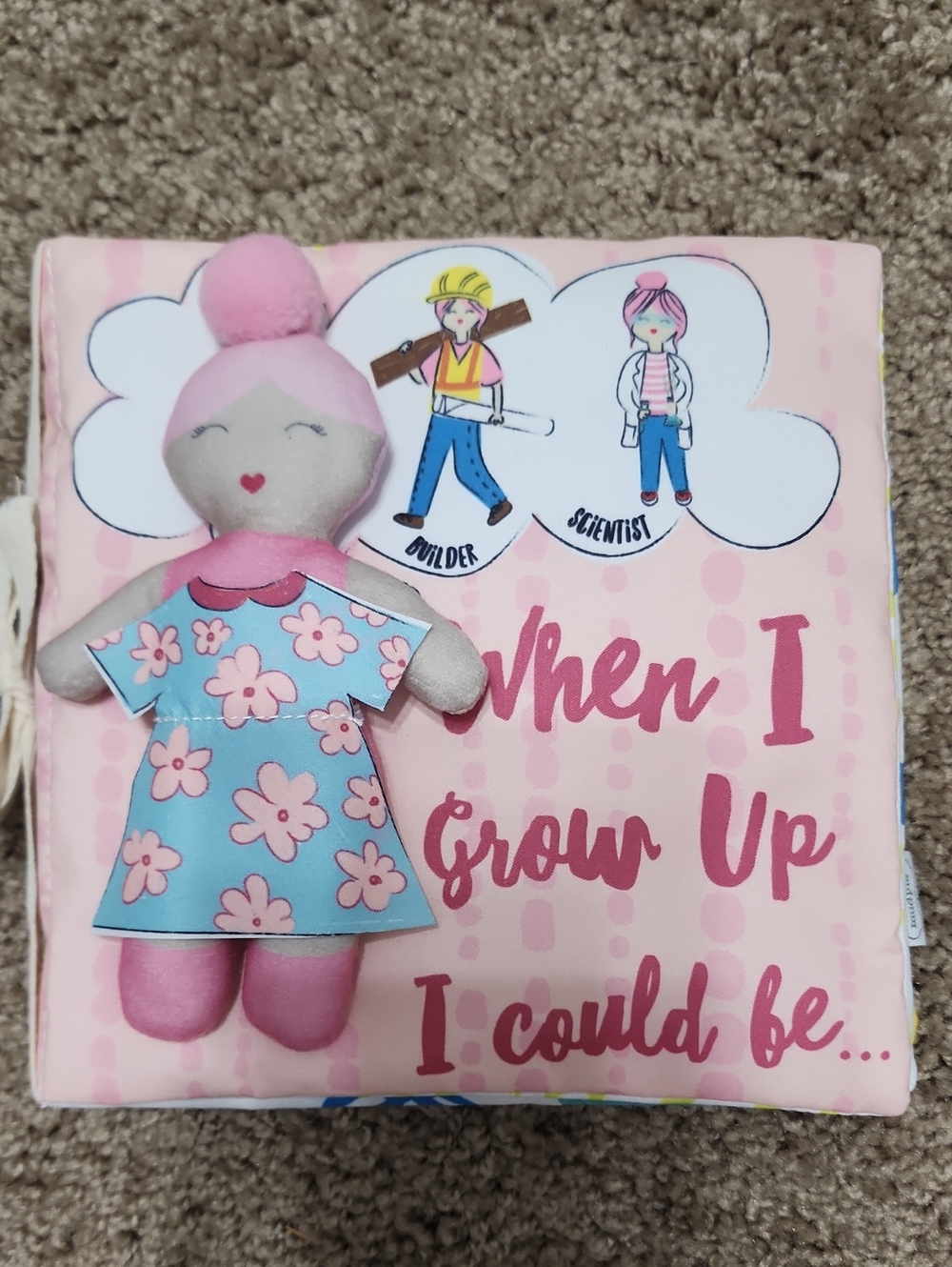 Mud Pie "When I Grow Up" Soft Baby Book, NEW